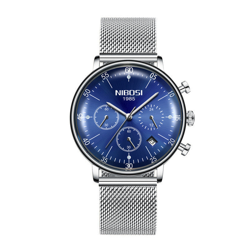 Nibosi couple mesh belt leisure quartz watch