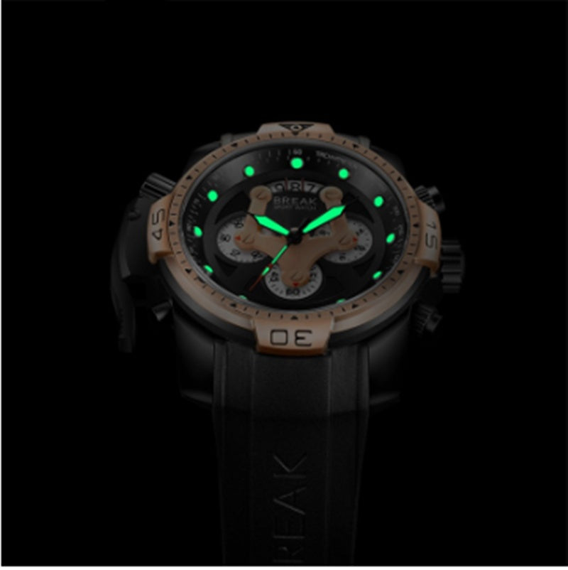 Multifunctional Luminous Quartz Watch Silicone Waterproof