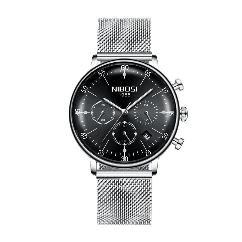 Nibosi couple mesh belt leisure quartz watch