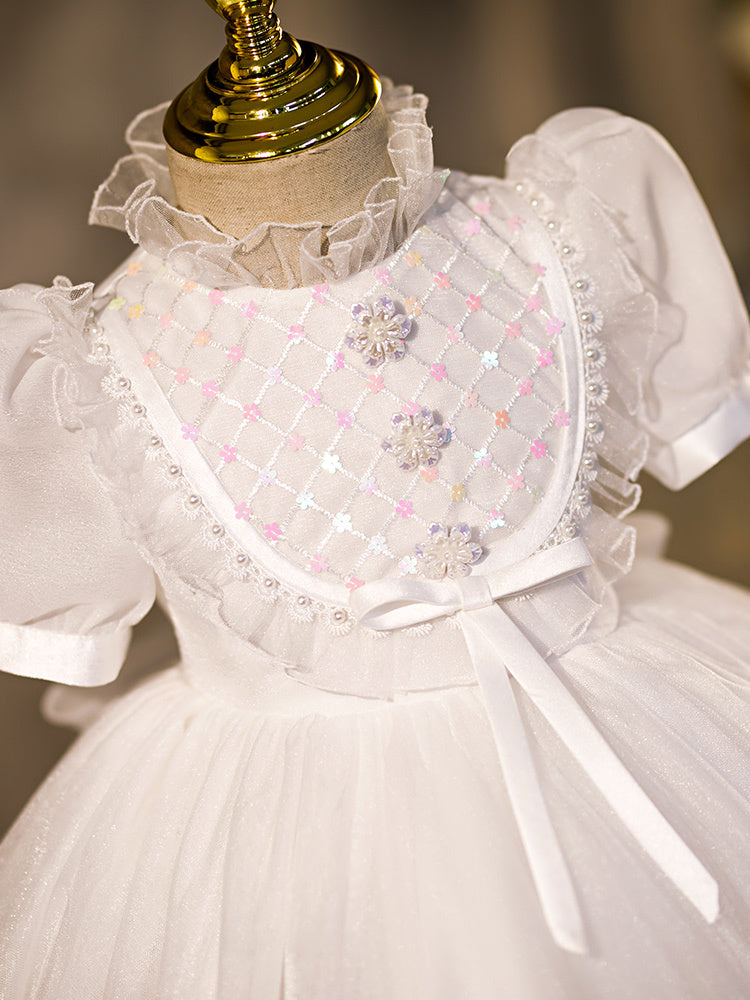 Western Style Little Flower Girl Wedding Dress With Tutu Skirt