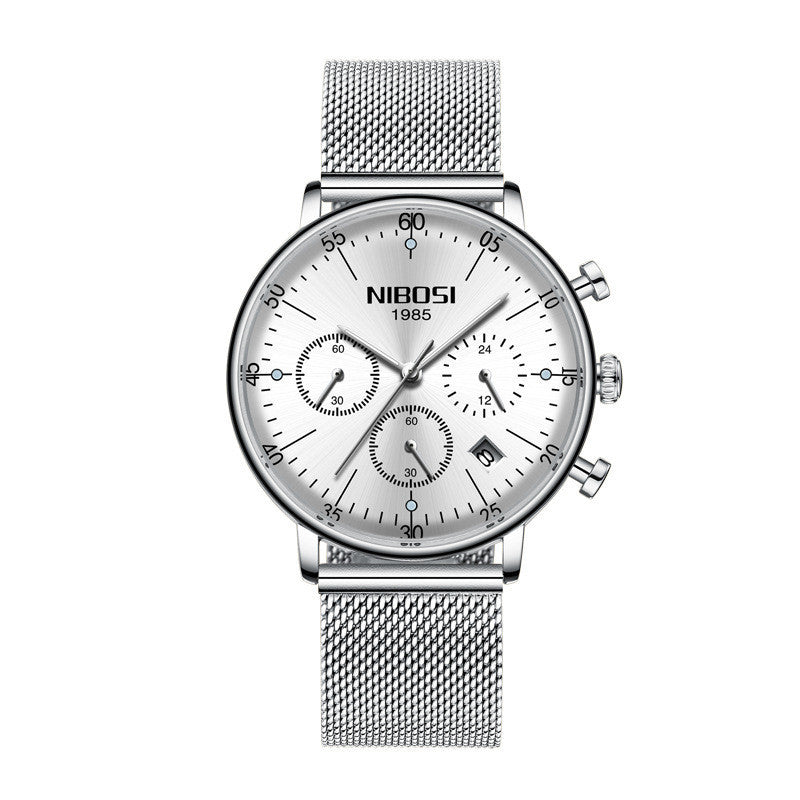 Nibosi couple mesh belt leisure quartz watch