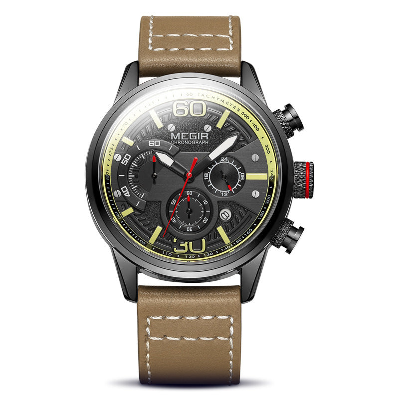 Multifunctional Sports Military Watch Chronograph Calendar Quartz Watch