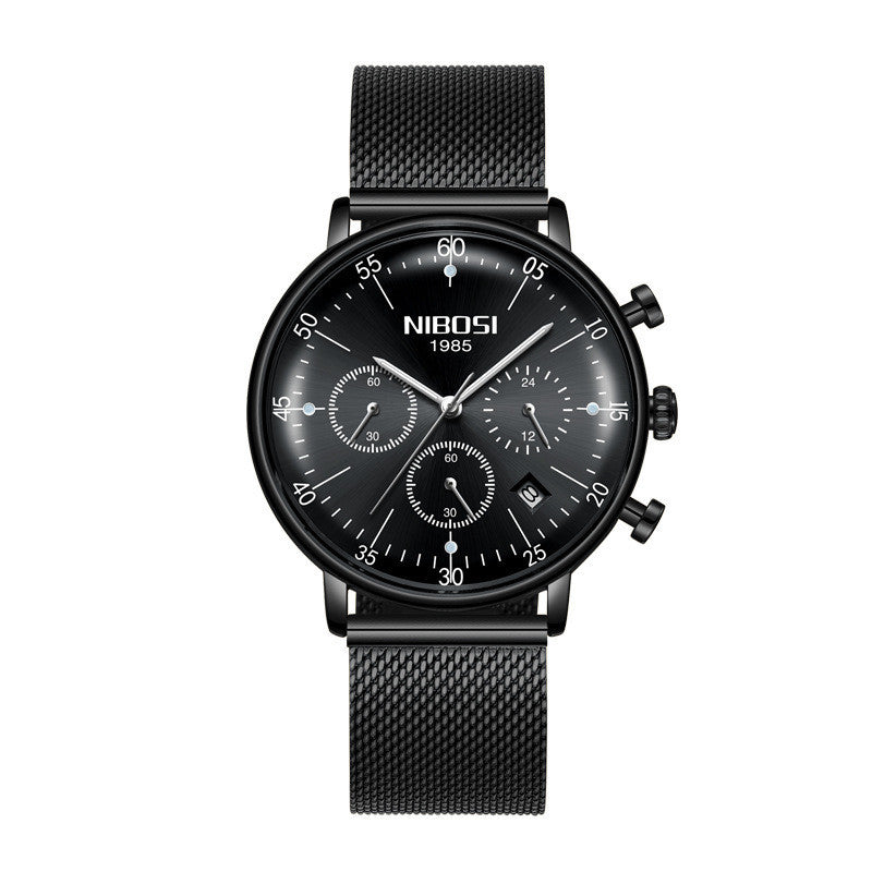 Nibosi couple mesh belt leisure quartz watch