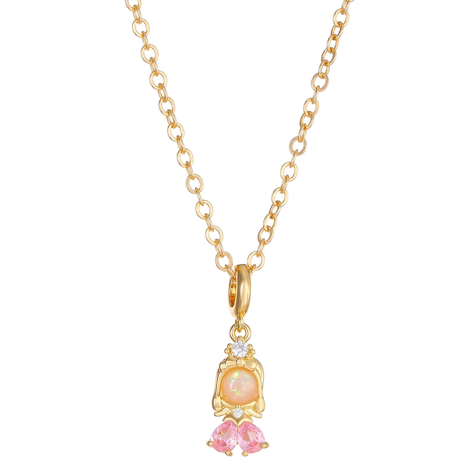 Fairy Princess Necklace Women's Fashion Colorful Zircon