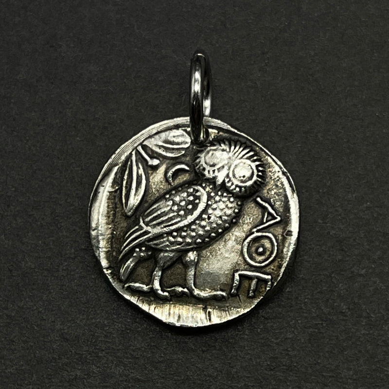 Greek Coin Relief Alien Antique Copper Old Silver Commemorative Medal