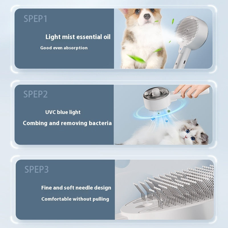 Pet Hair Remover Brush – Self-Cleaning Brush for Dogs and Cats, Removes Pet Hair – Pet Grooming Accessories