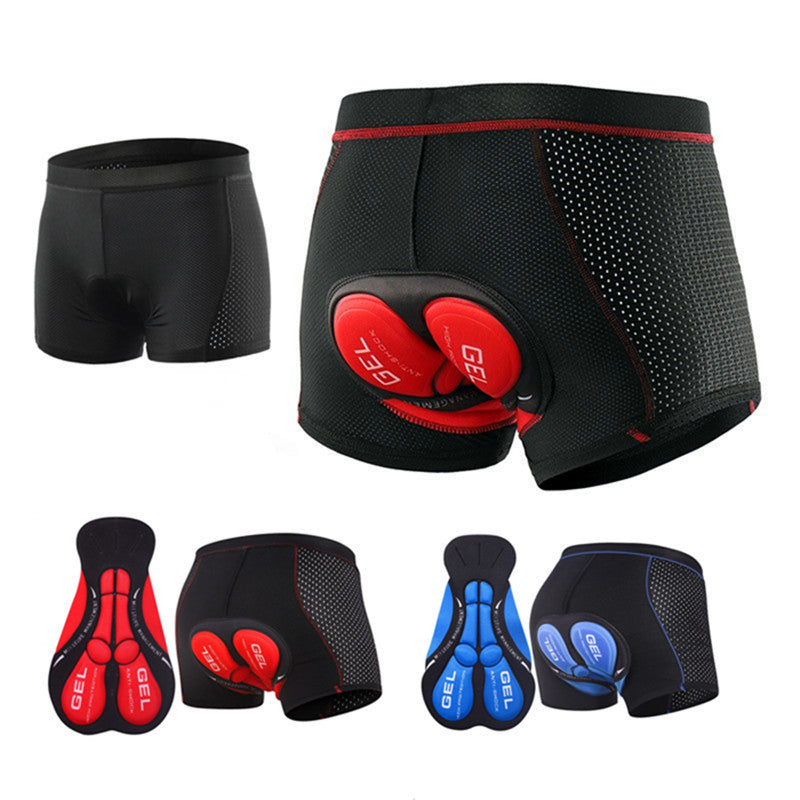 Breathable Cycling Pants Sports Underwear Men's Thickened Shock-absorbing Silica Gel Pad Cycling Shorts