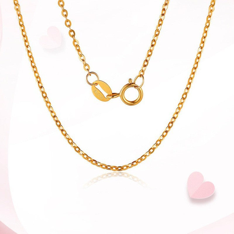 Women's 18K Gold O-chain Collarbone Necklace