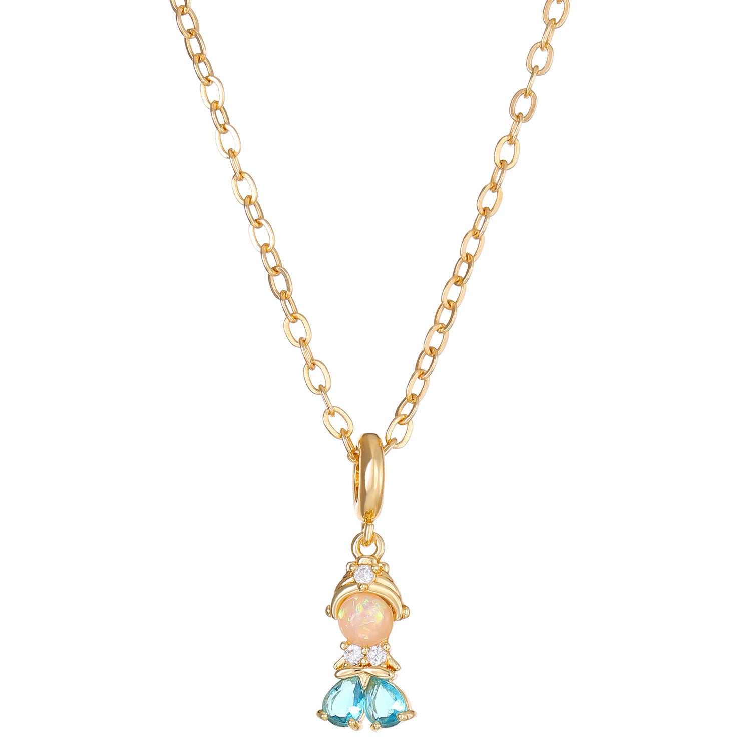 Fairy Princess Necklace Women's Fashion Colorful Zircon